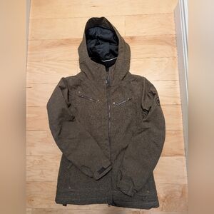 686 Infidry Insulated Dark Brown Ski Jacket Waterproof 10k Thermal 8 XS